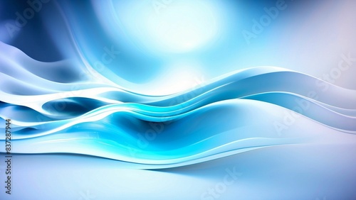 Modern gradient blue, violet background with smooth flowing lines and waves, shining light, empty space, energy flow concept, curvy wallpaper, template