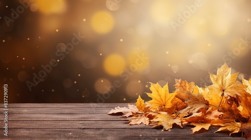autumn leaves background  generative ai