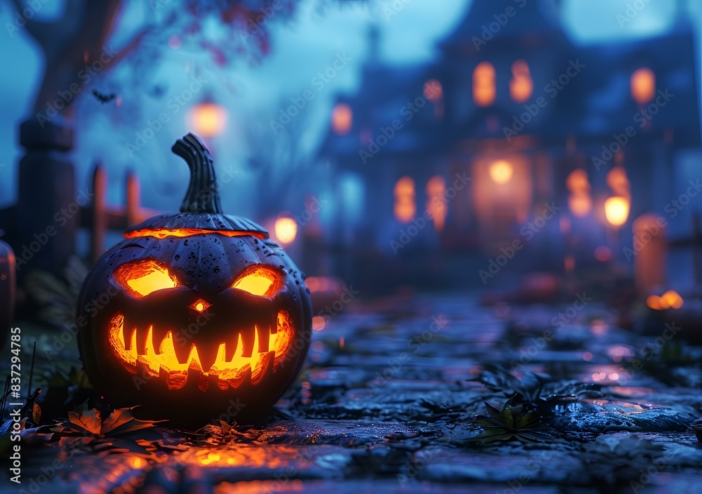 Fototapeta premium Spooky Halloween Pumpkin