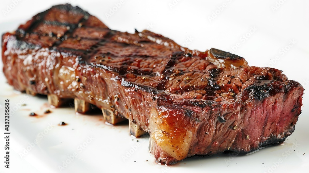 White backdrop, steak isolated on white clean backgrounds