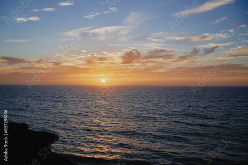 sunset over the ocean