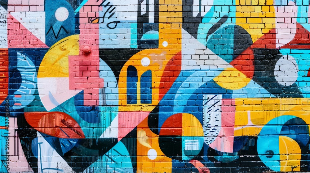Abstract Geometric Street Art Exploration Abstract Geometric Street Art Exploration