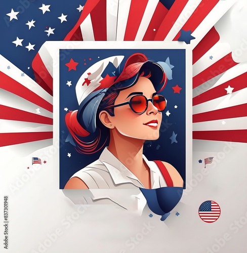Vector design with Independence illustration photo