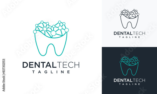 Dental technology logo design inspiration with a modern concept