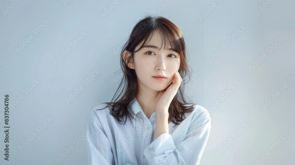 考える女性 考える女性