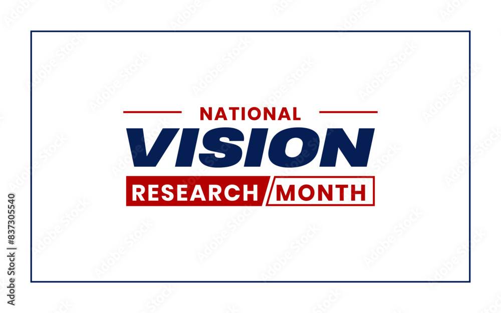 Fototapeta premium Vision Research Month Holiday Concept Vector