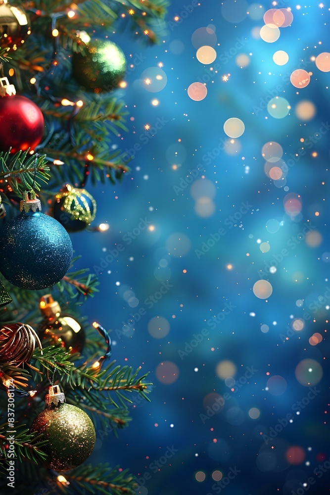 Christmas Tree With Ornaments And Lights Christmas Tree With Ornaments And Lights