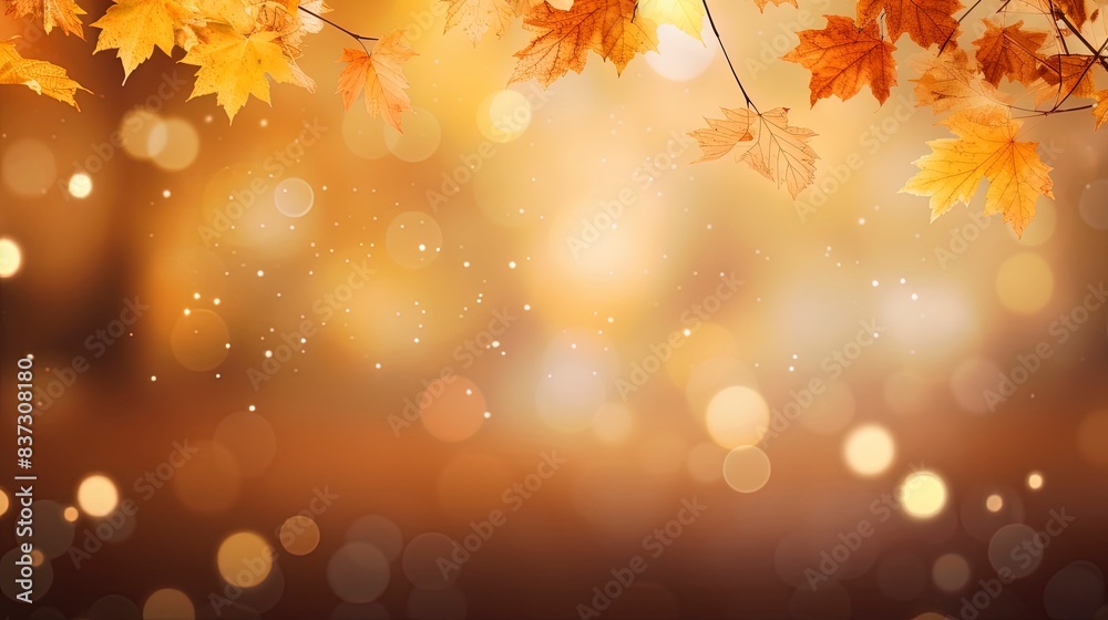 autumn leaves background, generative ai