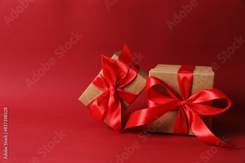 red gift boxes