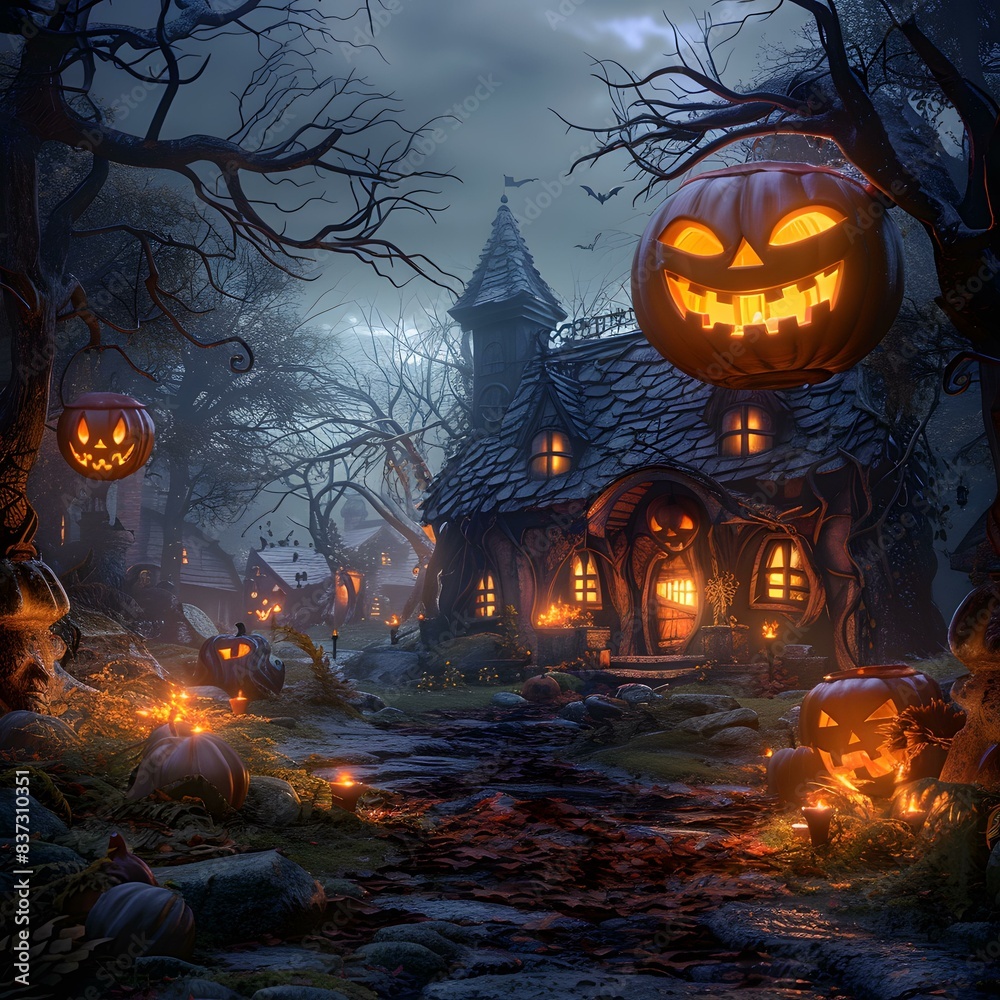 Halloween Pumpkin House Halloween Pumpkin House