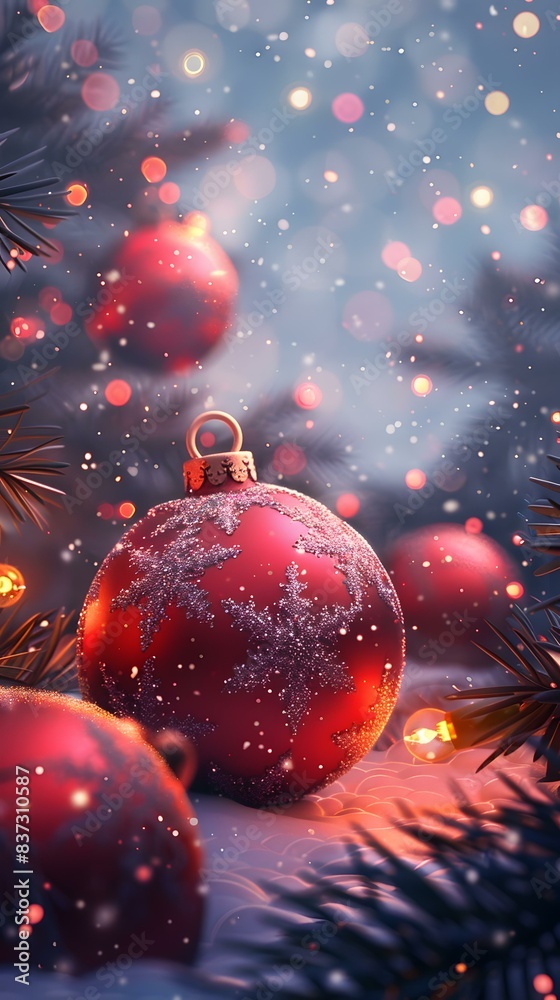 Red Christmas Ornament Red Christmas Ornament