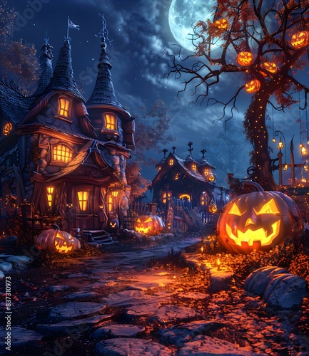 Halloween Pumpkin House © Adobe Contributor