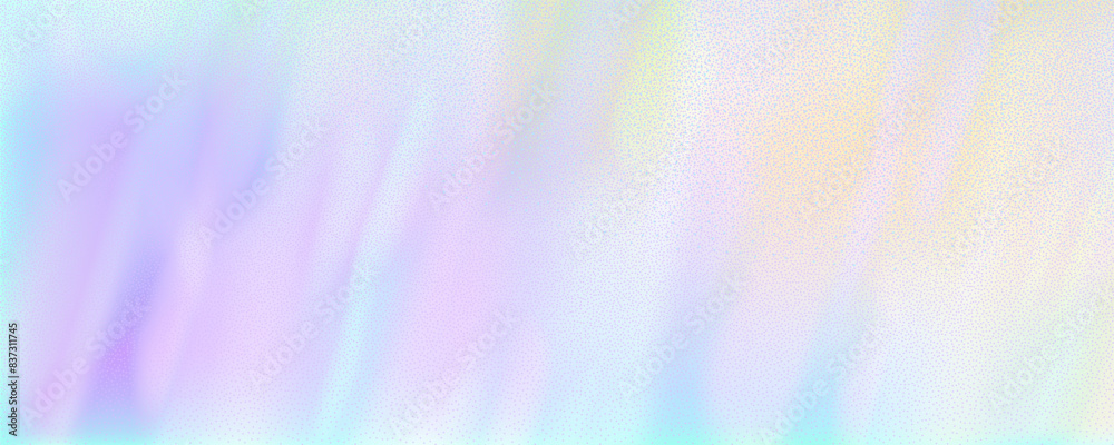 Obraz premium Abstract background featuring a holographic blur with a color gradient.Vector grain noise texture, and watercolor blend.Neon iridescent colors creating a smooth gradation effect.