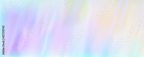 Abstract background featuring a holographic blur with a color gradient.Vector grain noise texture, and watercolor blend.Neon iridescent colors creating a smooth gradation effect.
