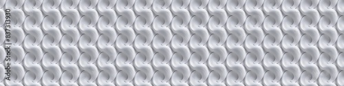 Obraz na płótnie A white and gray patterned fabric with a wavy design w salonie
