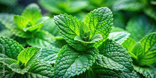 Fresh mint leaves on a background