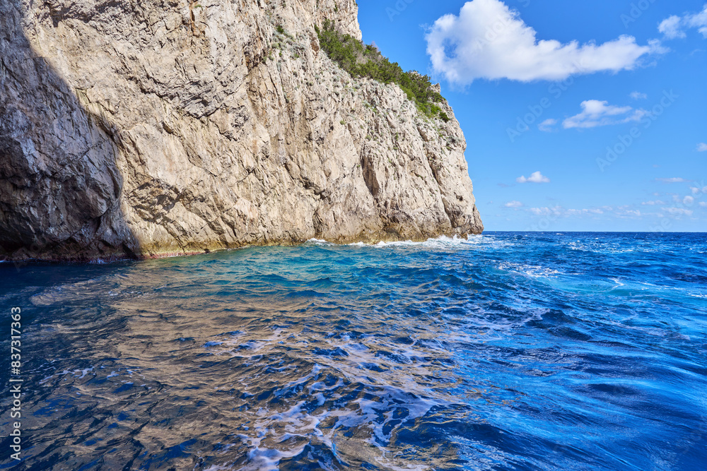 Obraz premium The coastline of the island of Capri, Campanian Archipelago, Italy 