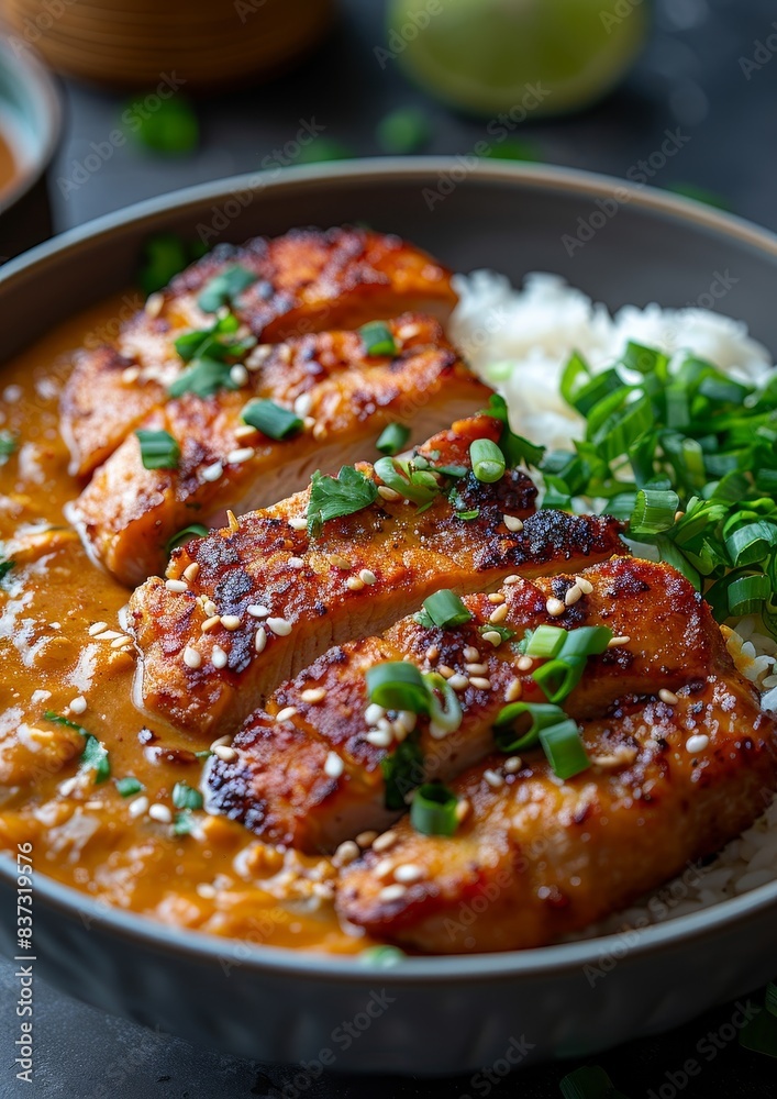 Katsu Curry - Breaded pork cutlet served with a rich curry sauce over rice. Katsu Curry - Breaded pork cutlet served with a rich curry sauce over rice.