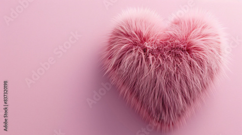 furry pink heart