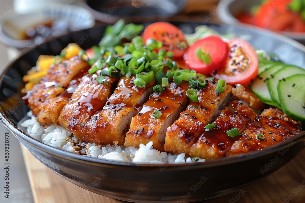 Katsu Curry - Breaded pork cutlet served with a rich curry sauce over rice. Katsu Curry - Breaded pork cutlet served with a rich curry sauce over rice.