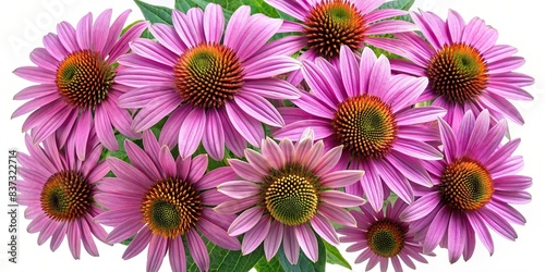 Purple Coneflower Flowers Top View Hyperrealistic Highly Detailed Isolated On Background File  purple coneflower  flowers  top view  hyperrealistic  highly detailed  isolated  background