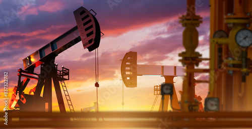 Fotografie Oil rigs