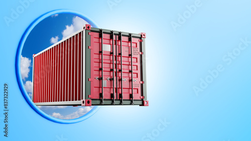 Sea container for cargo. Ta...