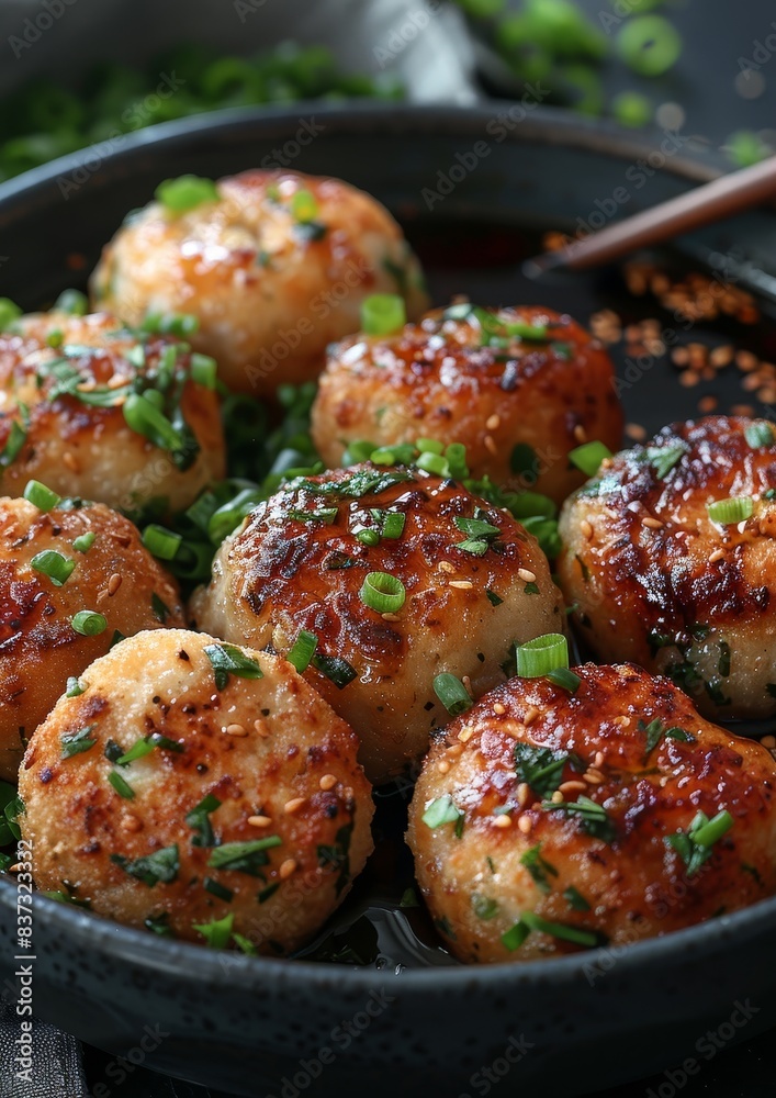 Korokke - Japanese croquettes filled with meat or vegetables, breaded and fried.