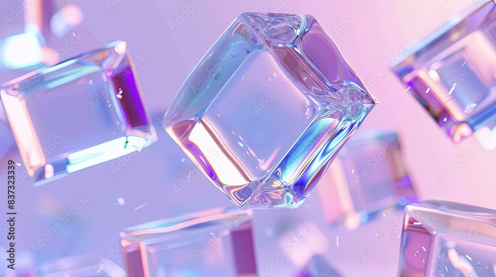 cubos de cristal. fondo abstracto cubos de cristal. fondo abstracto