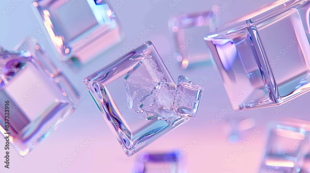cubos de cristal. fondo abstracto cubos de cristal. fondo abstracto