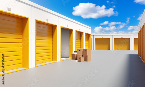 Storage units exterior. War...