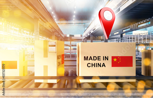 Made in China. Boxes on con...