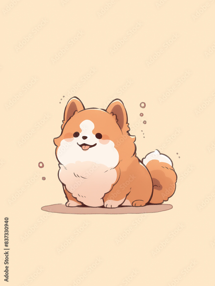 Cute dog, doodle style, minimalist design Cute dog, doodle style, minimalist design