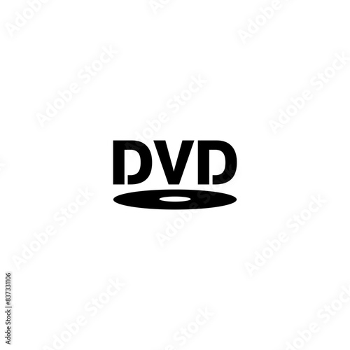 DVD logo icon isolated on white background 