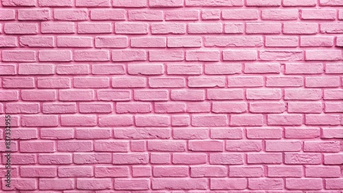 Pastel pink brick wall texture background for woman design © joompon
