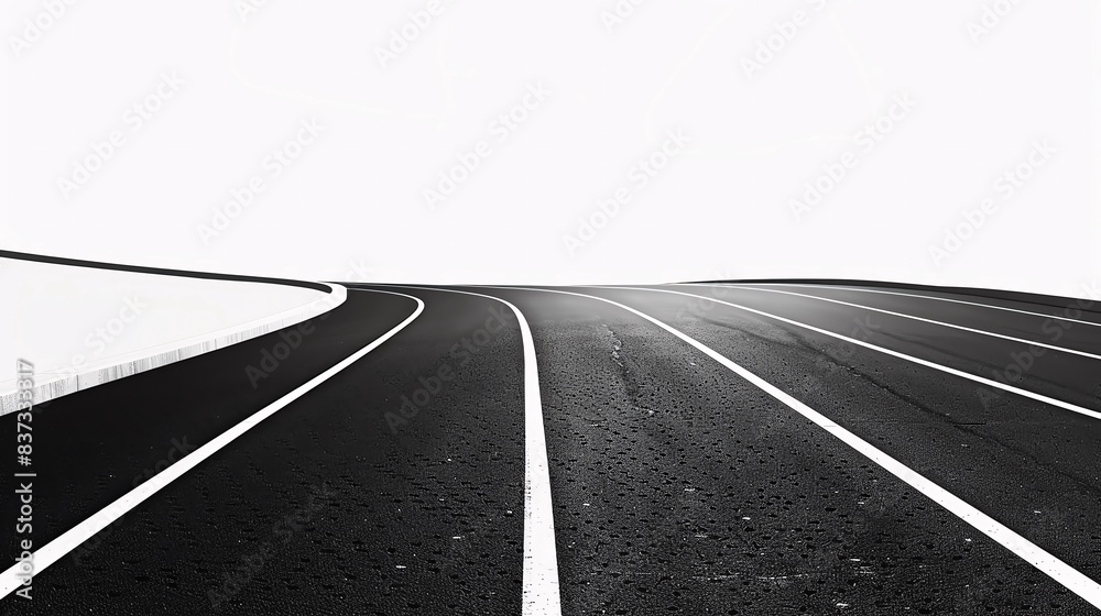 Obraz premium Monochrome design of a running track