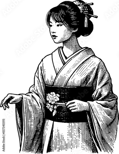 Japanese Woman Or Geisha 