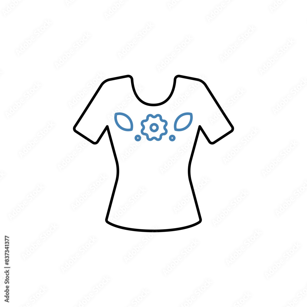 women shirt concept line icon. Simple element illustration. women shirt concept outline symbol design. women shirt concept line icon. Simple element illustration. women shirt concept outline symbol design.