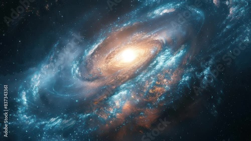 A beautiful blue spiral galaxy