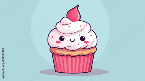 Cupcake illustration cartoon isolated graduation with a g