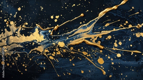 golden splashes on a dark background wallpaper