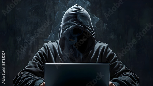 hacker using computer