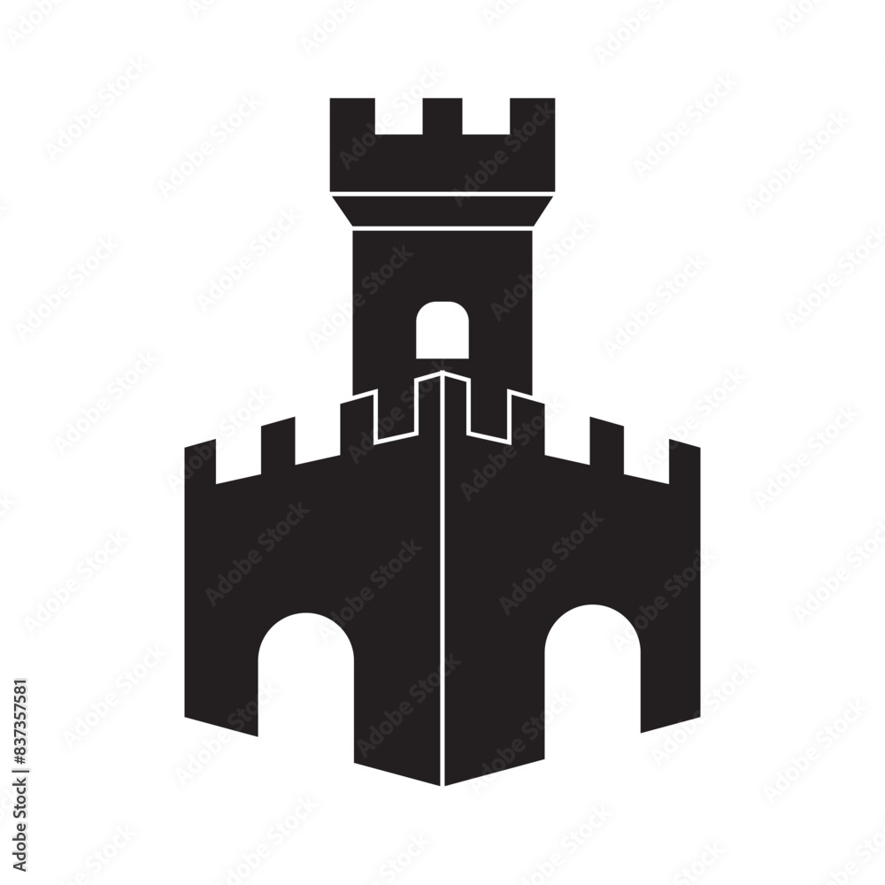 fortress icon vector illustration design template
