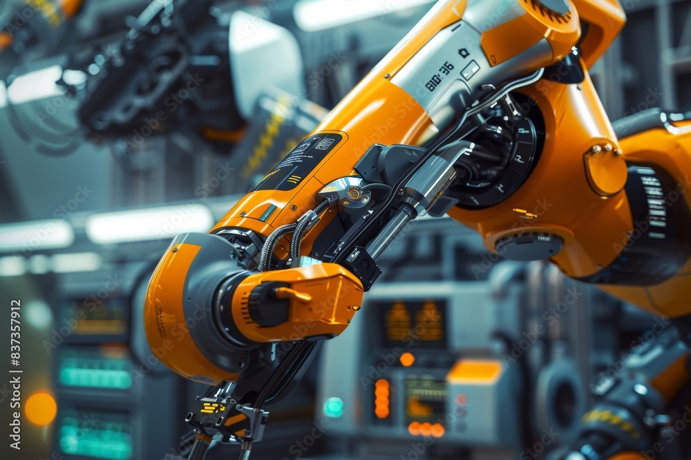 An automated assembly robot assembles electronic circuit boards in a smart factory 4.0 environment An automated assembly robot assembles electronic circuit boards in a smart factory 4.0 environment