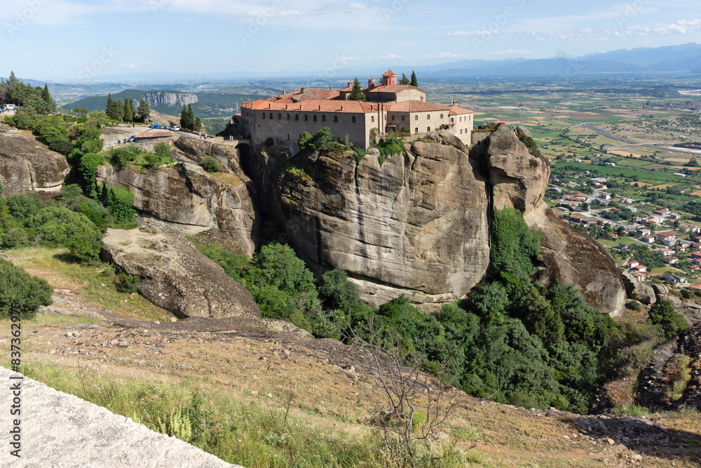 Fototapeta premium Panoramic view of Meteora Monasteries, Thessaly, Greece