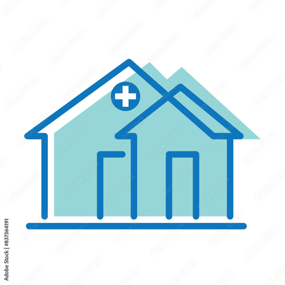 Hospital icon vector illustration design template Hospital icon vector illustration design template