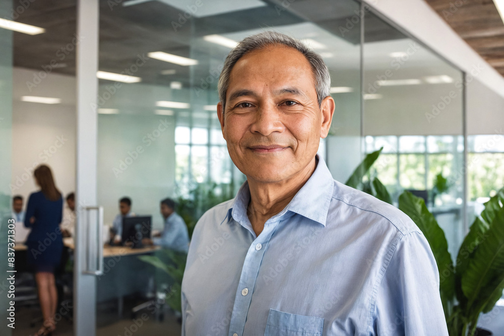 smiling mature indigenous businessman smiling mature indigenous businessman