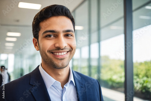 smiling young middle eastern businessman