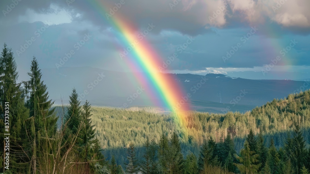 Rainbow in the beautiful sky Rainbow in the beautiful sky
