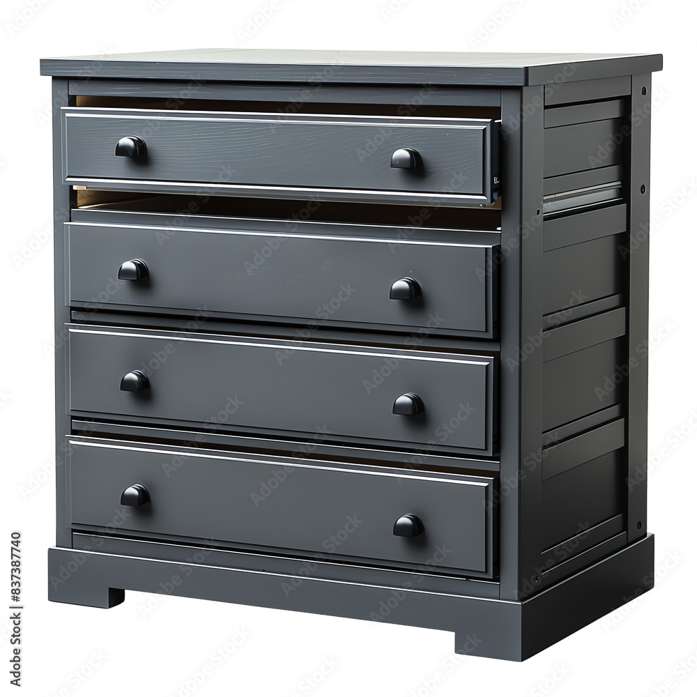 The elegant four-drawer dresser is perfect for storing clothes and other items The elegant four-drawer dresser is perfect for storing clothes and other items